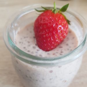 Pudding de chia à la fraise