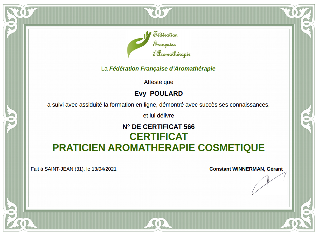 aromatherapeute cosmetique