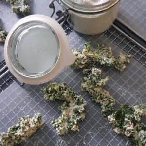 chips de kale au deshydrateur