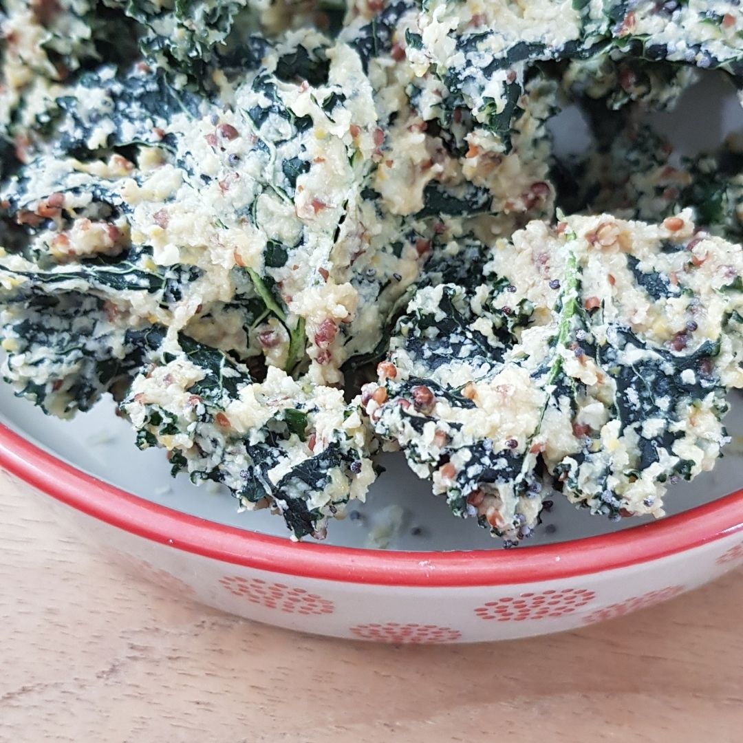 chips de kale au deshydrateur