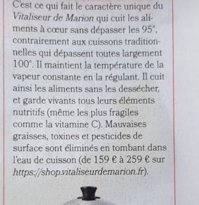 VITALISEUR RECETTE